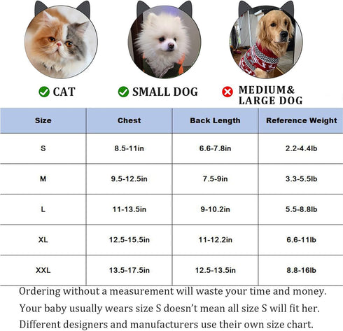 Dog Sweaters for Small Dogs, Pet Sweaters Classic Knitwear Winter Girl Boys Dog Clothes Chihuahua Coat Warm Puppy Costume Clothing Cute Doggie Sweater Apparel for Yorkie Christmas