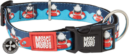 Max & Molly Dog & Puppy Collar with Power Buckle, Waterproof Adjustable Collar for Small, Medium, Large Dogs