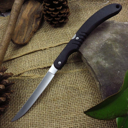Szco Supplies 12.5" Folding Sport Fish Fileting Knife, Black