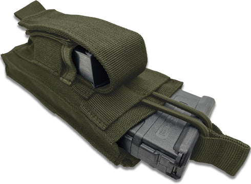 Rifle and Pistol Mag Pouch | American Company - Open Top Single Double Triple Magazine Holster for Ammo, Universal