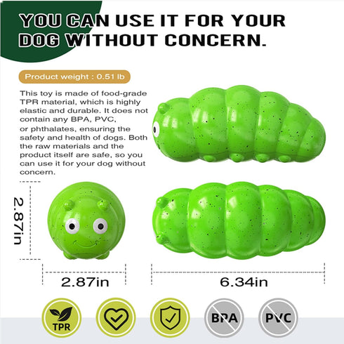 Indestructible Dog Chew Toys for Aggressive Chewers, Tough Food Grade Material for Medium Large Breed (Green)