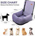 40lbs, Dog Car Seat for Small Medium Dogs Up to Detachable Washable Soft Pet Booster Travel Bed for Front & Purple Seat