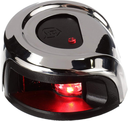 NV2012SSR-7 LightArmor 2-Mile Navigation Deck Mount Sidelight by Attwood, Red LED