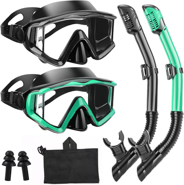 AQUA A DIVE SPORTS Snorkeling Gear for Adults Youth Kids, Snorkel Mask Set, Diving Mask Scuba