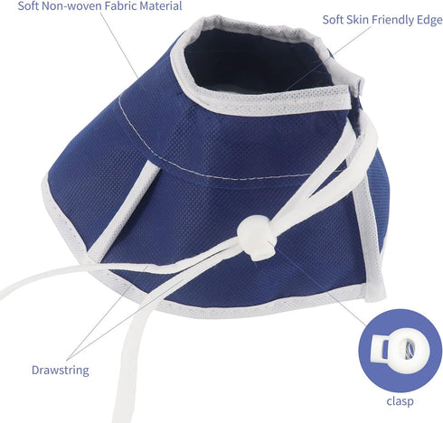 Soft Cat Recovery Collar - Nonwoven Fabric Elizabethan E Collar for Cats and Puppies, Easy to Eat and Drink (S)