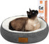 Cat Beds for Indoor Cats, Round Donut Cat Bed, Dog Beds for Small Dogs, Extra Soft & Machine Washable, 20 Inch, Dark