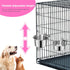 Pet Dog Food Water Bowl for Cage, Stainless Steel Non-Spill Hanging Bowls with Clamp Holder for Small Medium Large Dogs