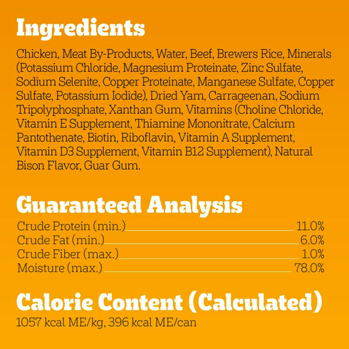 13.2 oz. 12 Count Pedigree High Protein Wet Dog Food, Adult Soft Canned Dog Food, Beef & Bison Flavor, Cans