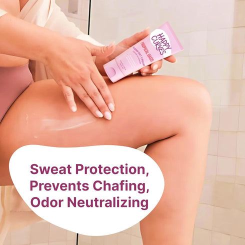 (3.4 oz) (2.25 oz) Set HAPPY NUTS & HAPPY CURVES Comfort Cream His and Hers - Anti-Chafing Sweat Defense, Odor Control