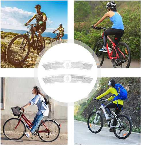 Garneck 10pcs Bicycle Reflector Decked Accessories, Professional Bike Warning Wheel Reflectors