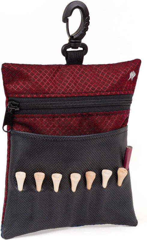Golf Tee Bag - Store Tees, Golf Balls, Scorecard, and Pencil - Great Gift for Golfers!