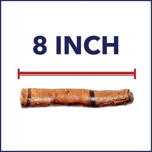 Pet Factory 100% USA Beefhide 8" Rolls Dog Chew Treats - Beef Flavor, 15 Count/1 Pack