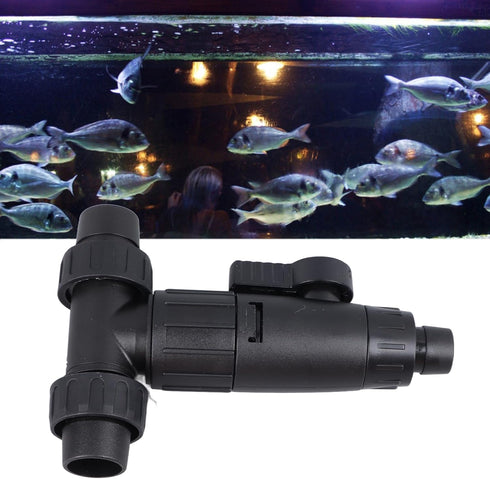 HEEPDD 3 Way Aquarium Valve, Adjustable T Hose Connector for Easy Water Changes, Compatible with 16/22 Hose