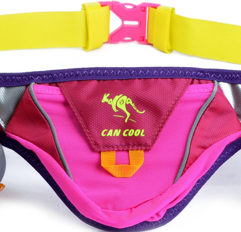 Hydration Running Belt with 4 BPA Free Water Bottles, Fits iPhone 8, X & Similar Phones, Reflective Gear