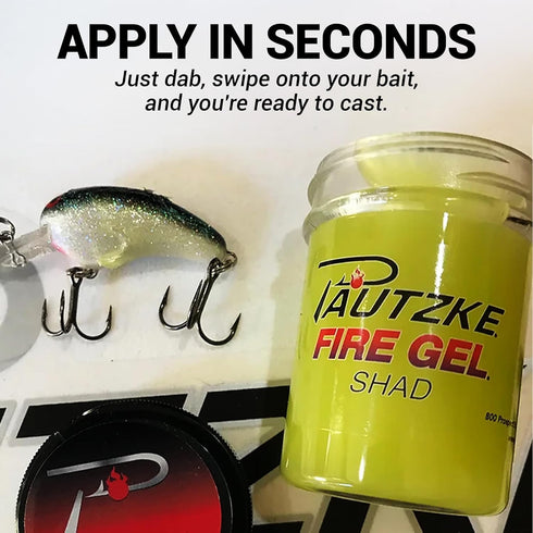 Fire Gel Bait Saltwater Bundle (Shrimp, Shad, Squid, Sardine), Irresistible Fishing Bait for Trout, Salmon, Crappie