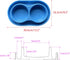 PetLike Ants Away Double Cat Dog Pet Water and Food Bowls,6cups /48oz Cat Dog Feeding Bowl Pet Food Dish for Puppy Medium larger Dogs Cats (Blue, 15.5X9.5X2.75 INCH)
