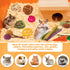 Rabbit Toys Bunny Chew Toys for Teeth, Natural Timothy Hay Sticks Treats and Apple Wood Sticks for Chinchilla and