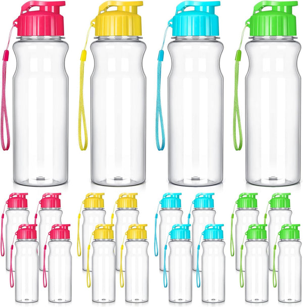 Tioncy 20 Pieces Plastic Water Bottles for Kids | 17 oz Reusable Leakproof Drink Bottles for Outdoor