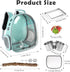 Bird Carrier Backpack Travel Cage with Perch, Clear Parrot Cockatiel Cage with Toy & Food Bowl for Small Pets
