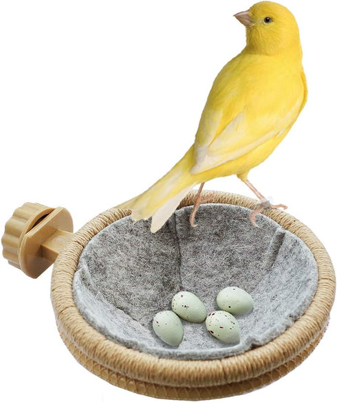 FOIBURELY Bird Nest for Canary Finch Parrot – Felt Nest 4.5 Inches