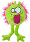 goDog PlayClean Germs Squeaky Plush Dog Toy - Lime, Small, with Odor-Eliminating Essential Oils