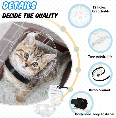 8 Set Trimming(L Pcs Cat Muzzle with Adjustable Cat Bathing Bag Breathable Clear Muzzle Pet Grooming Brush Tick Remover