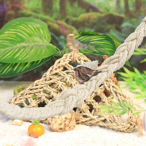 2 60cm WishLotus Hermit Crab Climbing Toys, Natural Cotton Rope Hermit Crab Toys with Suction Cups, Hermit Crab Decor