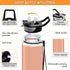 32 Oz ODAWA Water Bottles Light Salmon Drinking Water Bottle with Wide Mouth Water Bottles