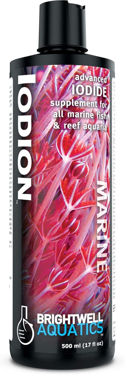 Brightwell Aquatics ABAIOD500 Iodion Liquid Salt Water Conditioner for Aquarium, 17-Ounce