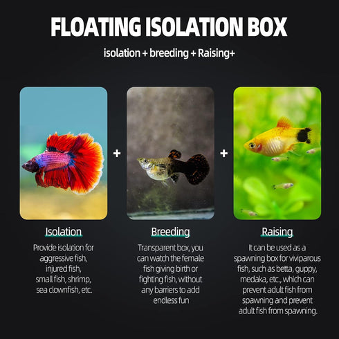 Boxtech Aquarium Fish Tank Hatchery Incubator Breeding Box, Acrylic White Isolation Divider for Baby Fishes