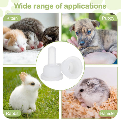40 0.98X0.63 Inch POPETPOP Pcs Silicone Pet Feeding Nipple - Replacement Bottle Nipples for Kittens & Puppy, Newborn