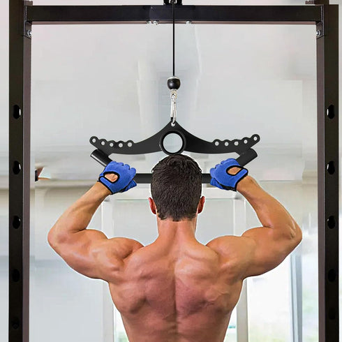 KORIKAHM Home Gym Fitness Spreader Bar Multi-Grip Wide Lat Pull Down Bar for Cable Pulley System