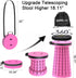 18" 600 lbs ALEVMOOM Upgraded Collapsible Stool with Cushion & Bag, H Portable Retractable Telescoping Folding Stool