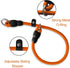 Dog Slip Collar, No Pull Choker for Training, Adjustable Martingale Collar for Small Medium Large Dogs, Orange, L (25