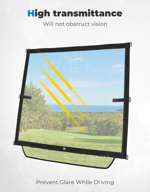 KEMIMOTO Foldable Golf Cart Windshield, Portable Lightweight PVC Compatible with EZGO TXT 1994-2013