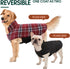 Kuoser Waterproof Dog Coat, Reversible Jacket for Medium Dogs, Adjustable Winter Coat, Warm Cold Weather Apparel, Red M