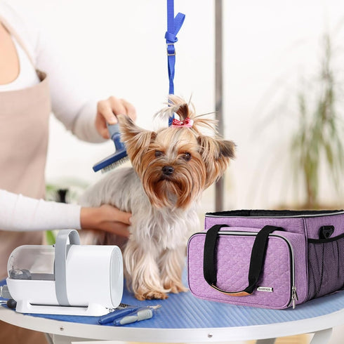 Purple Dog Grooming Vacuum Bag - Essential Pet Grooming Kit