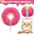BINGPET Cute Donut Recovery Collar for Cats and Puppies, Soft Adjustable Protective E Collar After Surgery