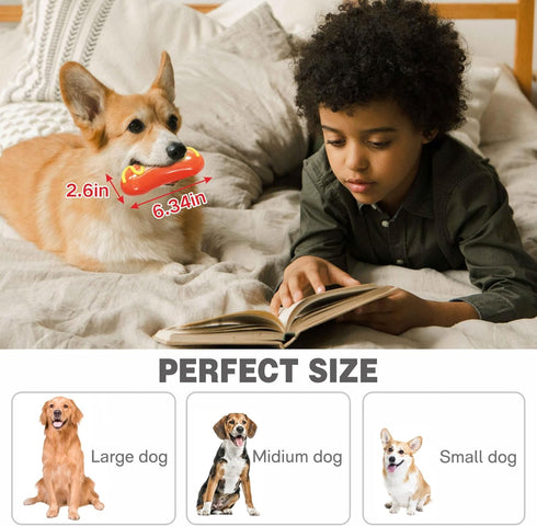 Dog Chew Toys for Aggressive Chewers, Indestructible Rubber Toy for Tough Chewing Dogs