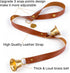 2Packs Leather Dog Door bells for Potty Training, Big Brass Puppy Dog Door Bells Extra Loud for Dogs Training