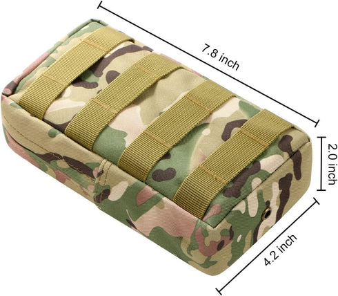 Gogoku 3 Pack Pack Molle Pouch Combo Water Bottle Pouch Holder Tactical Molle Pouches Compact Utility Waist Bag