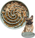 Dog Puzzle Bowl, Silicone Slow Feeder for Healthy Eating, Non-Slip Design, Dishwasher Safe (Grey Green)