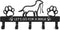 PET ARTIST Dog Leash Holder for Wall, Metal Hooks for Decorative Storage, 5 Hooks for Dog Collar & Leash Set