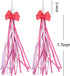 Kids Scooter Basket with Front Handlebar Accessories - Pink, 1 Pair Streamers and Bike Bell for Girls and Boys