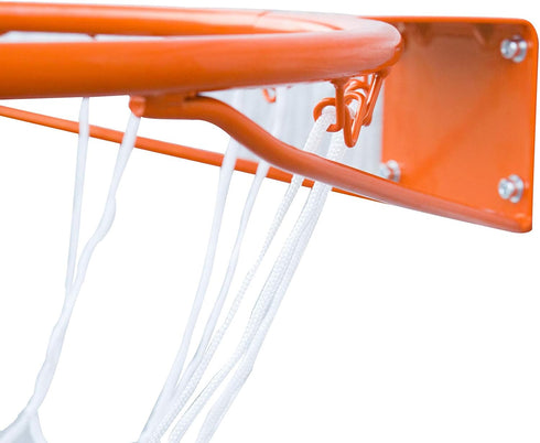 Rakon Basketball Solid Rim - Indoor Outdoor Hanging Basketball Goal with All Weather Net, 18''