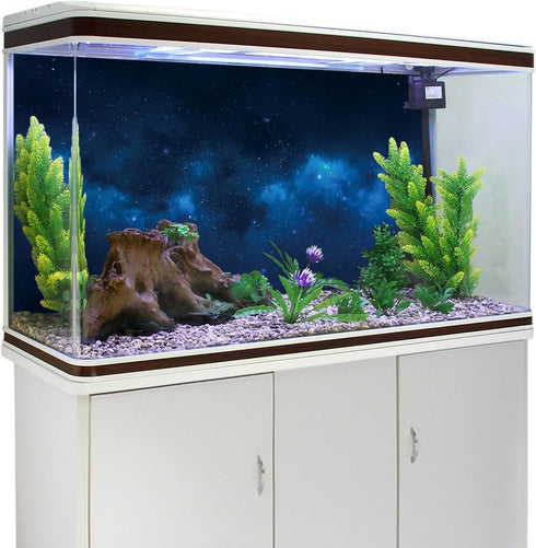 AWERT 36x24 inches Galaxy Aquarium Background – Cloud Stars and Blue Cosmic Universe Fish Tank Background