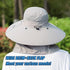 Super Wide Brim Fishing Hat - UPF 50+ Sun Safari Hat with Removable Neck Face Flap