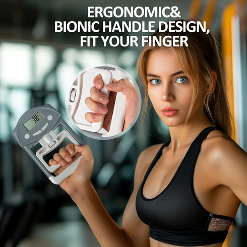 Grip Strength Tester, Electronic Hand Grip Dynamometer, 220 Lbs / 99 Kgs Hand Exerciser for Sports, School, Home