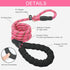 Slip Lead 6 FT for Medium and Large Dogs,Puppy Dog Training Leash Heavy Duty,No Pull Reflective Nylon Dog Leash,Rope Training Leash for Dogs That Pull,Pink