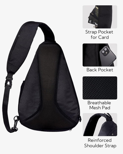Backpack: Daypack Pack WATERFLY Sling Bag Crossbody Over Shoulder Casual Cross Chest Side